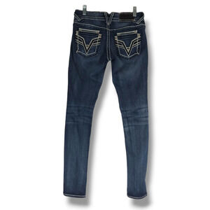 EUC Vigoss Dublin Embellished Low Rise Denim Skinny Jeans Sz. 1/2x31 Dark Wash